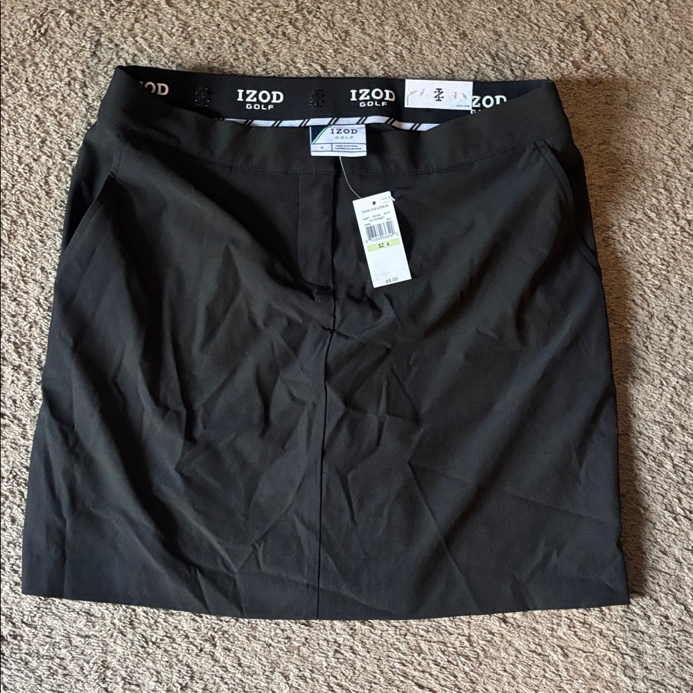 IZOD Black Golf Skort